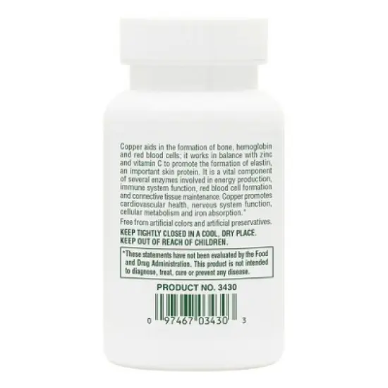 Copper 3 mg by Nature's Plus  -  90 Tablet image {2}