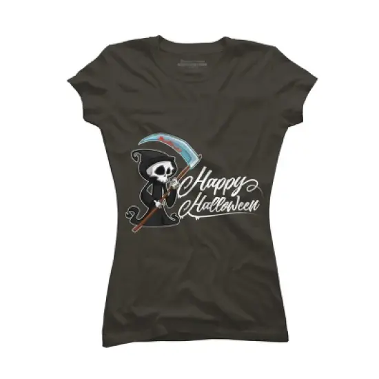 Junior's Design By Humans HAPPY HALLOWEEN - Special Edition By wedenote T-Shirt image {5}