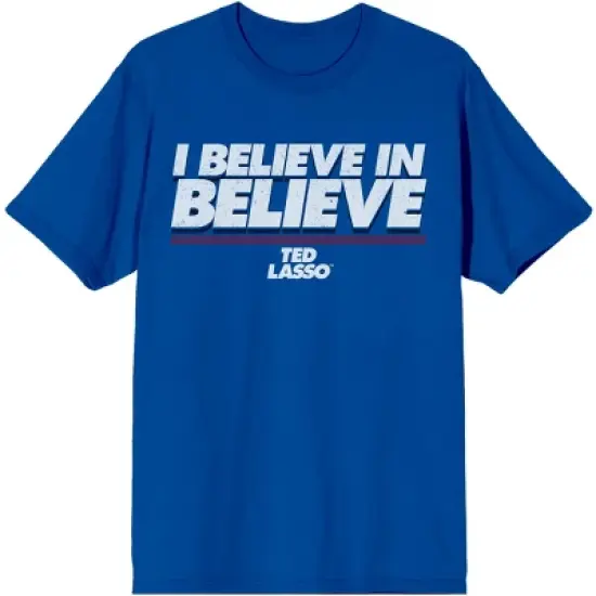 Ted Lasso I Believe in Believe Men's Blue T-Shirt image {7}