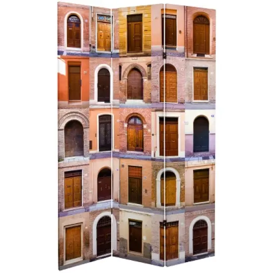 6ft Tall Double Sided 3-Panel Room Divider - Oriental Furniture image {2}