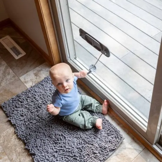 Busy Baby Silicone Travel Teething and Feeding System with Suction Mat, Teething Spoon, Travel Bag and 2 Straps for Toys and Utensil - Pewter - 4pcs image {7}