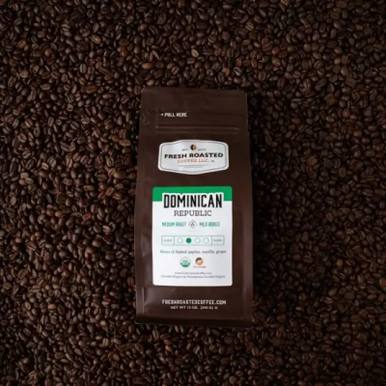 Fresh Roasted Coffee, Organic Dominican Coffee, Whole Bean image {3}