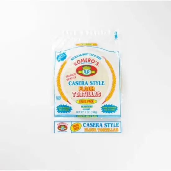 Romero's Casera Style Flour Tortillas - 8ct / 7oz image {2}