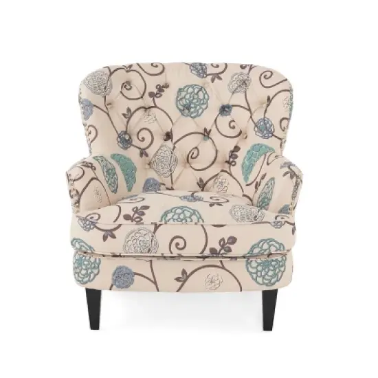 Tafton Floral Club Accent Chair - Christopher Knight Home image {1}