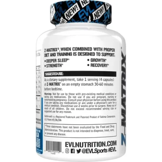 Evlution Nutrition Z-Matrix - Recovery & Sleep Complex - 60 Servings image {2}