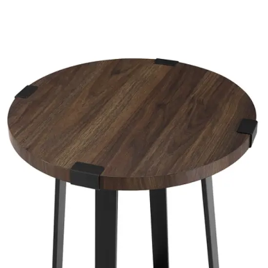 Wrightson Urban Industrial Faux Wrap Leg Round Side Table - Saracina Home image {7}