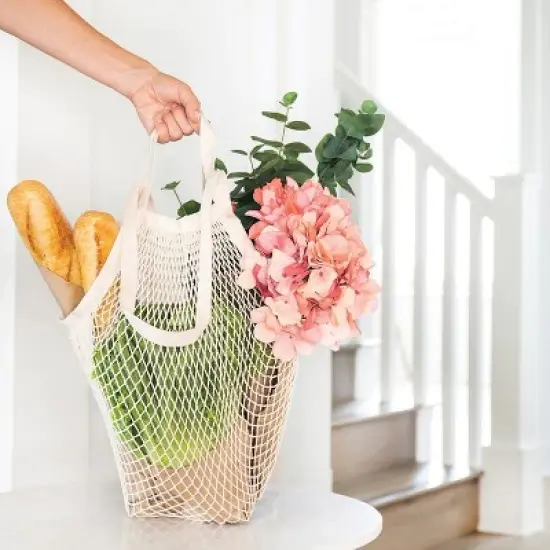 Better Houseware Farmers Market Net Bag with Dual Handles, Natural Color in Beige image {3}