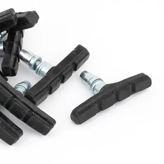 Unique Bargains 12 Pcs Black Rubber V-brake Stop Brake Pads Shoes for Mountain Bike Bicycle 23mm image {3}