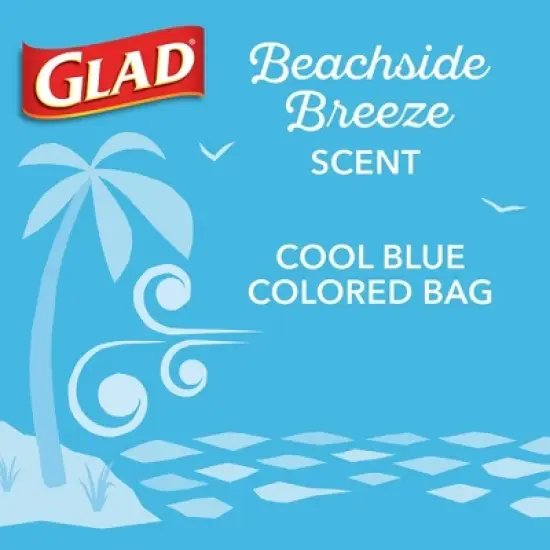 Glad Small Drawstring Trash Bags - Beachside Breeze - 4 Gallon image {4}