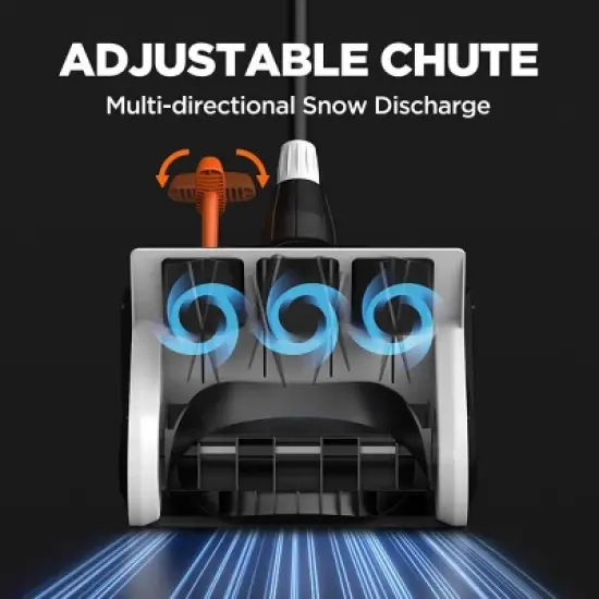 Litheli 40V 4Amp U20 Brushless Electric Cordless Snow Shoevel Battery Powered Snow Blower With Battery: Rechargeable, No Assembly Required image {3}