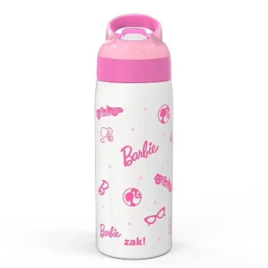 Zak Designs 19 fl oz Stainless Steel Vacuum Insulated Riverside Barbie Water Bottle: Kids & Toddler Pink Drinkware image {7}
