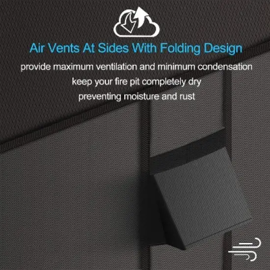 Akefit  Round Fire Pit Cover Outdoor Waterproof Dustproof Windproof Weather Cover for Backyard image {3}