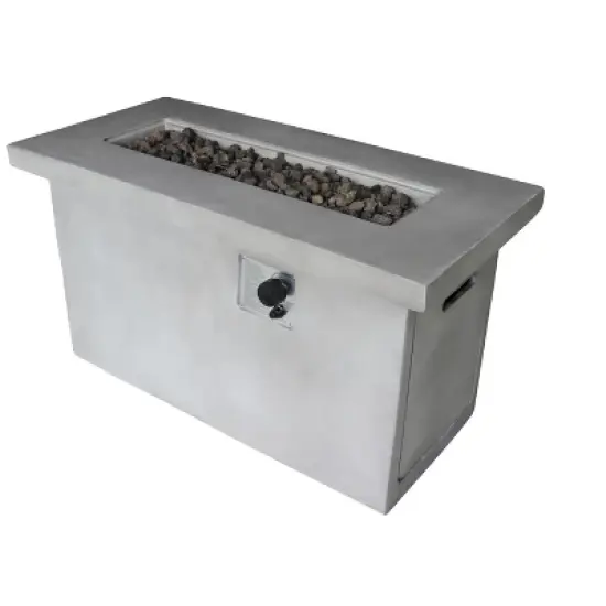 24" H Concrete Outdoor Fire Pit Table with Propane/Natural Gas Compatibility image {6}