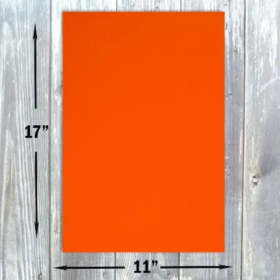 Hamilco Colored Cardstock Paper 11" x 17" Fire Orange Color Card Stock Paper 50 Pack image {1}