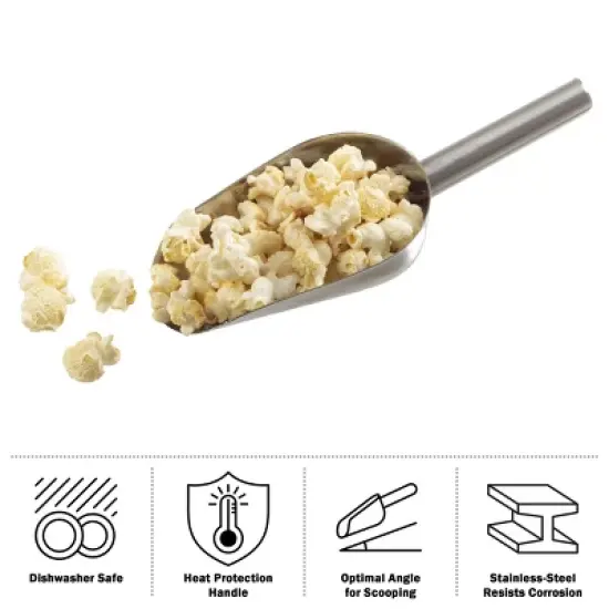 Great Northern Popcorn Scoop and Seasoning Shaker Set &ndash; 2-Piece Stainless-Steel Serving Accessories Kit image {2}