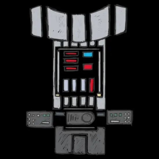 Toddler's Star Wars Darth Vader Cartoon Costume T-Shirt image {1}