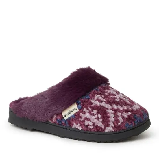 Dearfoams Women's Allison Chenille Fairisle Scuff Slipper image {6}
