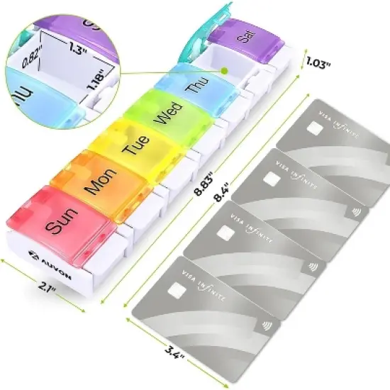 Maison Products Weekly Pill Organizer with Spring-Open Design for Easy Medication Management image {4}