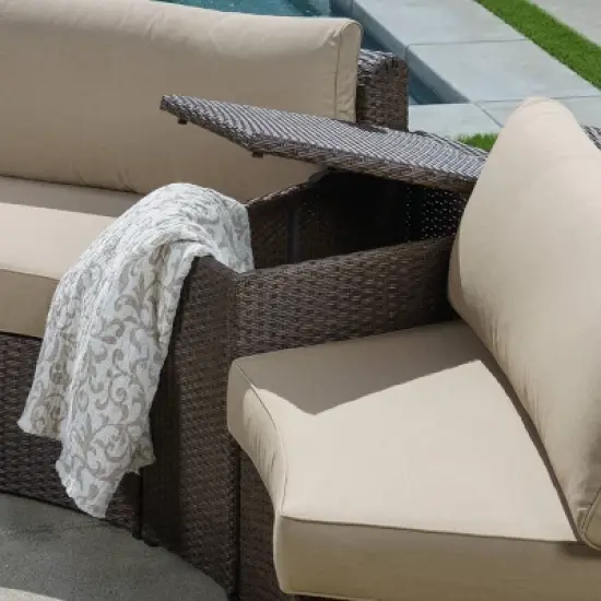 Cyprus Brown 8pc Sectional with Sunbrella - Canopy Home and Garden image {12}