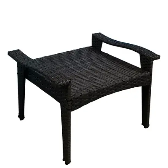 5pc Wicker Patio Set with Cushions - Brown/Beige - GODEER image {6}