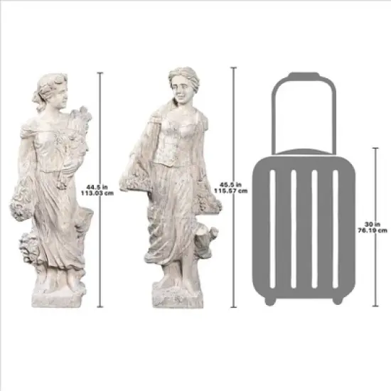Design Toscano Flora and Proserpina, Goddesses of Growth Garden Statues: Set of Two image {6}