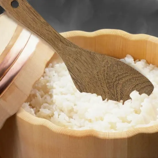 Unique Bargains Heat Resistant Non-Sticky Kitchen Wood Spatula 1 Pc image {4}