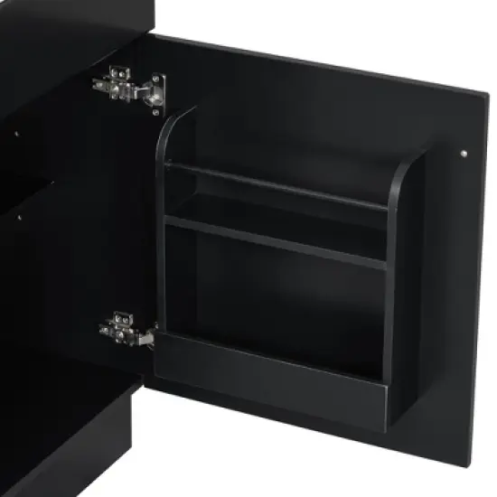 20"W Bathroom Vanity with Ceramic Sink, Bathroom Cabinet with Storage Rack, Adjustable Shelf and Soft Closing Door-Christopher Knight Home image {15}