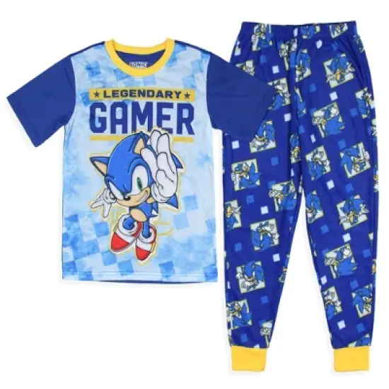 Sonic The Hedgehog Boys Legendary Gamer Short Sleeve 2 Pc Pajama Set image {6}