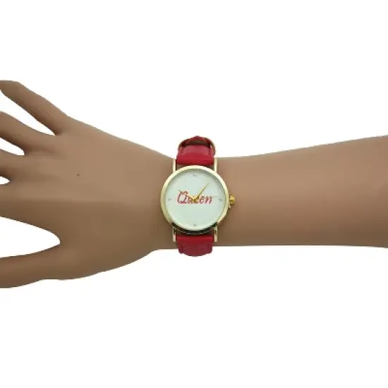 OLIVIA PRATT QUEEN FACE LEATHER STRAP WATCH image {1}