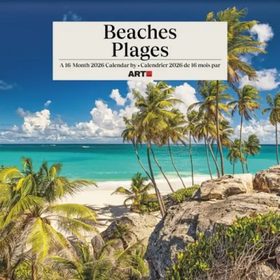 Trends International 2026 Beaches Bilingual French 12"x12" Wall Calendar image {7}