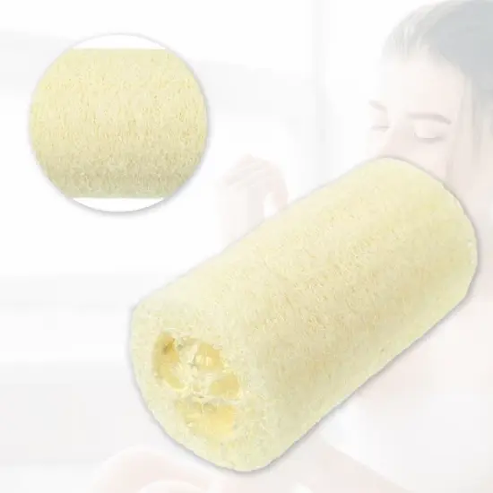 Unique Bargains Natural Shower Loofah Sponge Beige 3.94" 3 Pcs image {5}