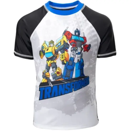 Transformers Megatron Optimus Prime Bumblebee Rash Guard and Swim Trunks Outfit Set Little Kid to Big Kid image {2}