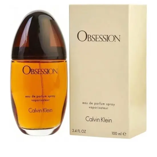 Obsession By Calvin Klein Women Basil, Peach, Vanilla, Lemon, Bergamot, Mandarin Orange, Incense, Civet, Musk, Amber Eau De Parfum Spray 3.4 Oz image {1}