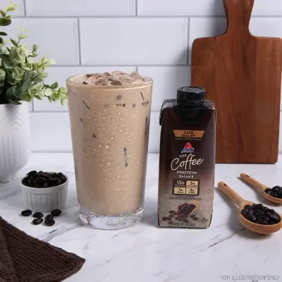 Atkins Caf&eacute; au Lait Iced Coffee Protein Shake - 4pk/44 fl oz image {1}