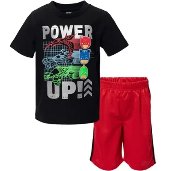 PJ Masks Owlette Gekko Catboy  Graphic T-Shirt Mesh Shorts Set  Little Kid to Big Kid image {7}