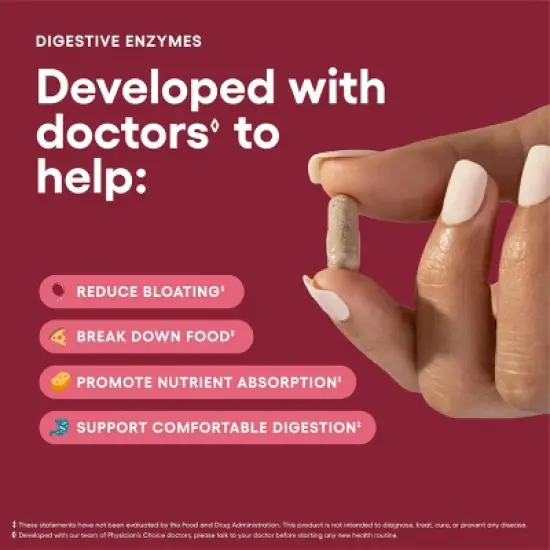Physician's Choice Digestive Enzyme Probiotic Capsules - 60ct image {3}