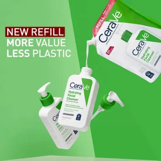 CeraVe Hydrating Facial Cleanser Refill For Normal to Dry Skin - 16 fl oz image {2}