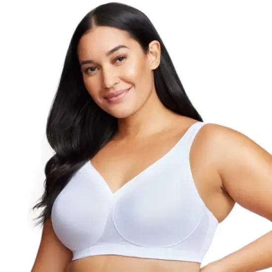 Glamorise Womens MagicLift Seamless Sports Wirefree Bra 1006 White image {2}