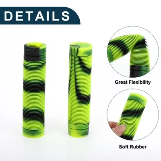 Unique Bargains Bike Handlebar Grips Covers 4.92" Yellow 1 Pair image {2}