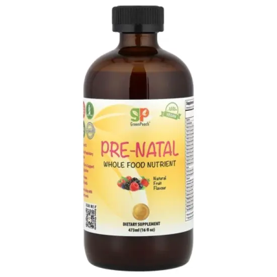 GreenPeach Pre-Natal, Whole Food Nutrient, Natural Fruit, 16 fl oz (473 ml) image {4}