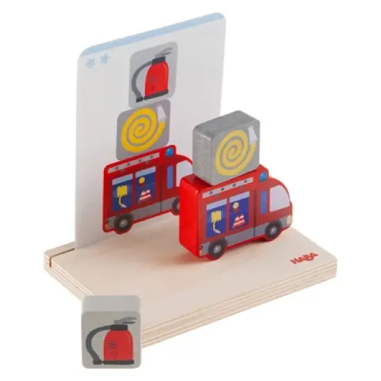 HABA Fire Brigade Stacking Toy (Made in Germany) image {2}