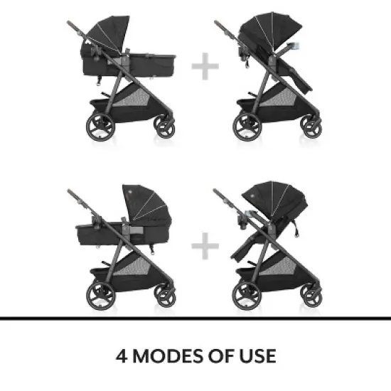 Evenflo Shyft Intuiti+ Modular Stroller - Dubhan Black image {4}