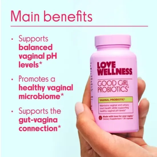 Love Wellness Good Girl Probiotics for Vaginal & Urinary Tract Health - 30ct image {2}