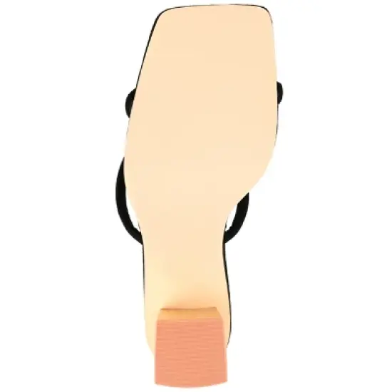 Journee Collection Womens Henrietta Tru Comfort Foam Open Square Toe Block Heel Sandals image {4}