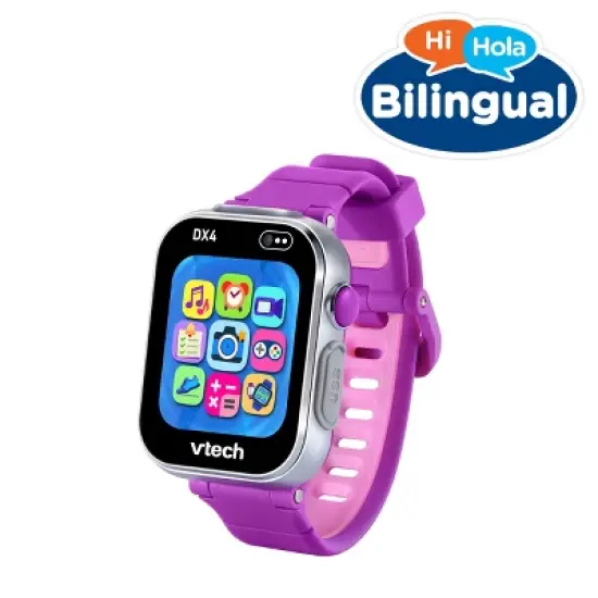 VTech KidiZoom Smartwatch DX4 - Purple: Sensory Development, Teaching Aid, No Assembly Required image {1}