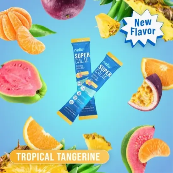 Nello Supercalm Calming Drink Mix Supplement Powder - Tropical Tangerine - 20ct image {5}