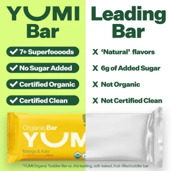 YUMI Organic Bars Mango & Kale Baby Food - 5ct/3.7oz image {8}