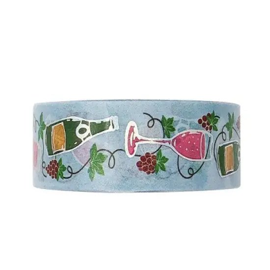 Wrapables Gold and Silver Foil Washi Masking Tape, New Years Celebration, 15mm x 5M image {3}