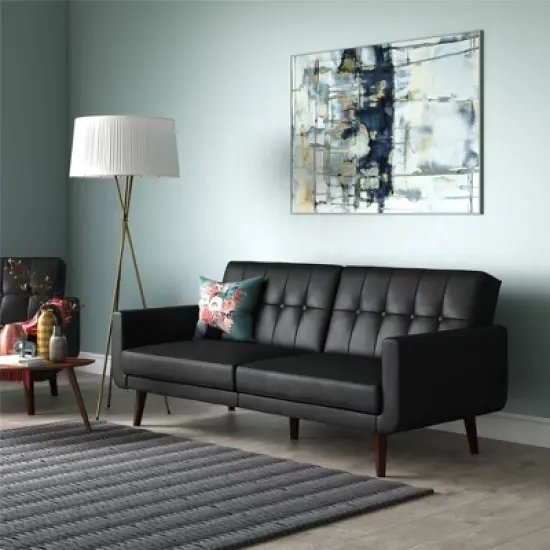 Fiore Modern Futon Faux Leather - Room & Joy image {1}