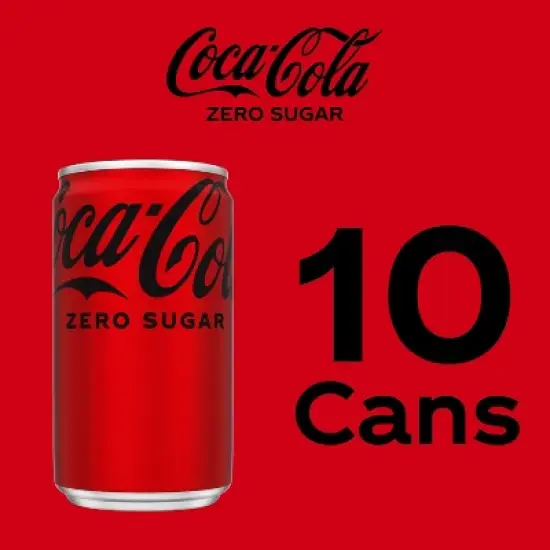 Coca-Cola Zero Sugar Soda - 10pk/7.5 fl oz Mini-Cans image {4}